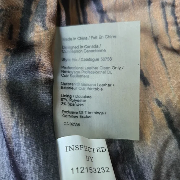 Danier Wrinkled Texture Black Leather Jacket Womens Small - Picture 9 of 16